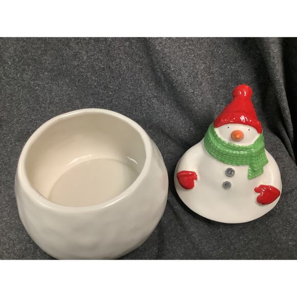 VTG Hallmark Snowman Cookie Jar Christmas Decor 8" - Picture 3 of 4